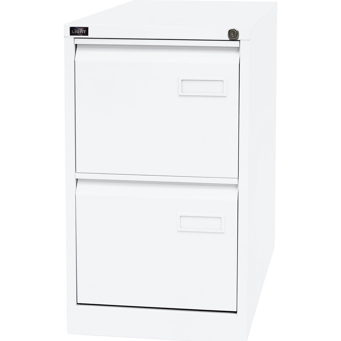 LIGHT suspension file cabinet, 1-track, 2 A4 drawers, traffic white.