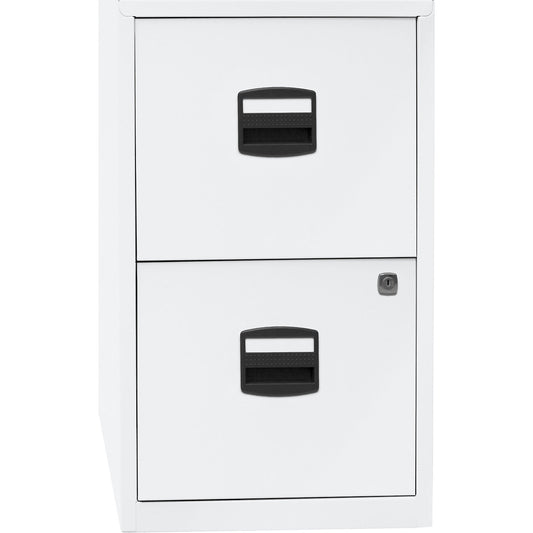 PFA suspension file cabinet, 2 drawers, traffic white.