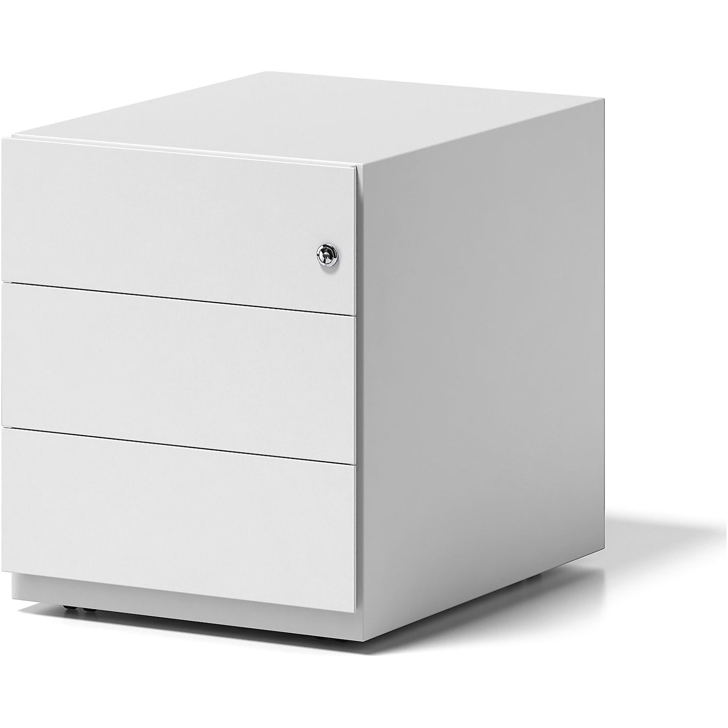 Note™ mobile drawer unit, with 3 universal drawers, HxWxD 495 x 420 x 565 mm, with grip rail, traffic white.