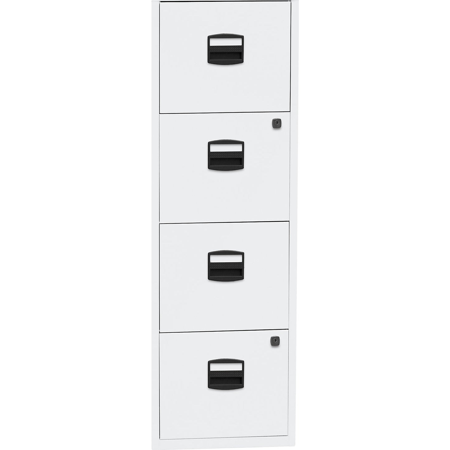 PFA suspension file cabinet, 4 drawers, traffic white.