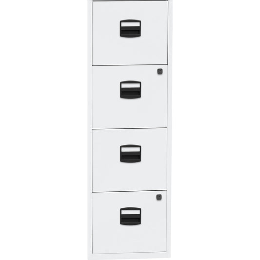 PFA suspension file cabinet, 4 drawers, traffic white.