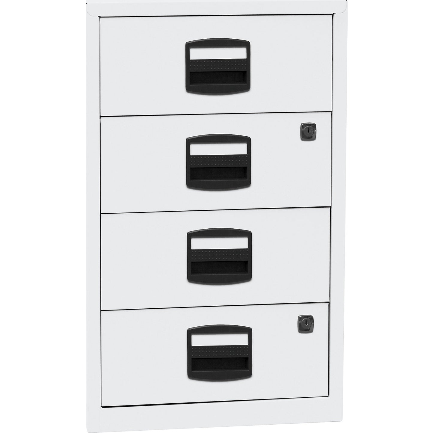 PFA side cupboard, 4 universal drawers, traffic white.