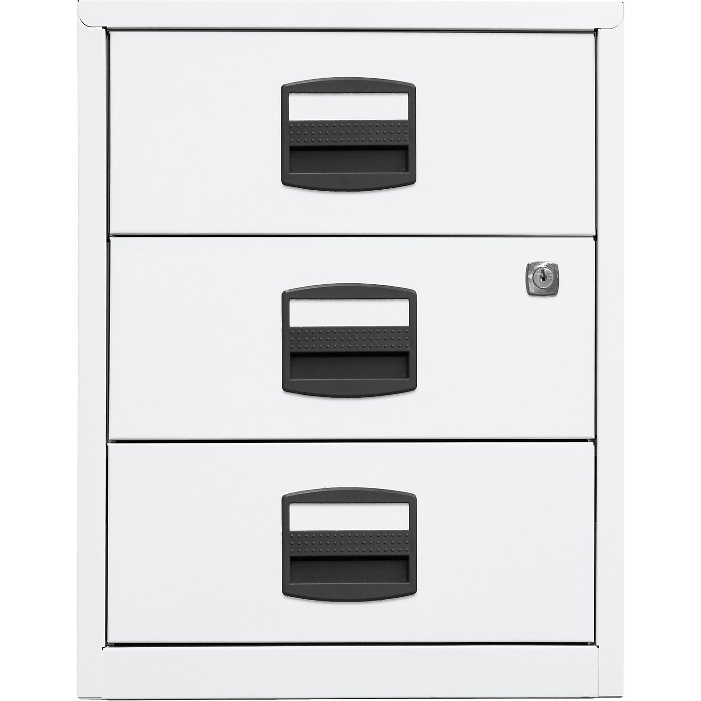 PFA mobile pedestal, 3 universal drawers, traffic white.