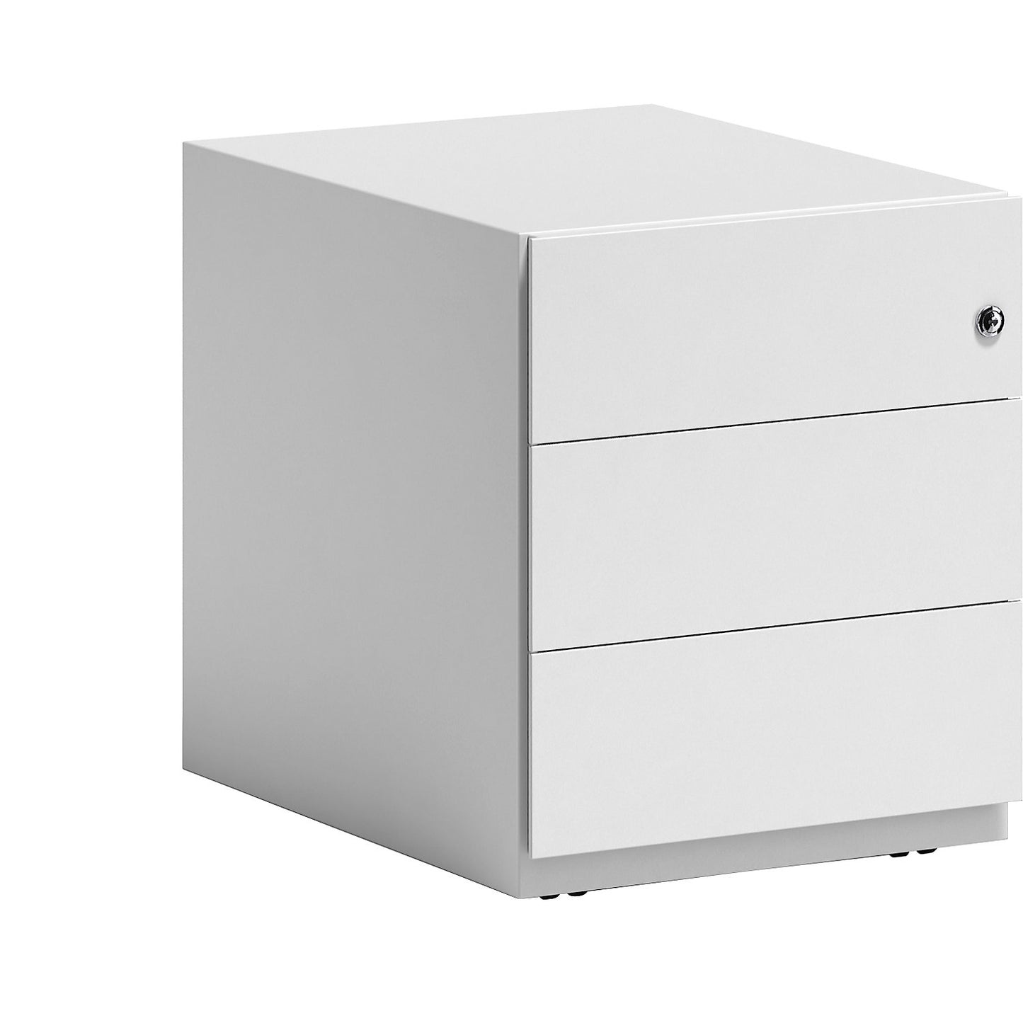 Note™ mobile drawer unit, with 3 universal drawers, HxWxD 495 x 420 x 565 mm, with grip rail, traffic white.