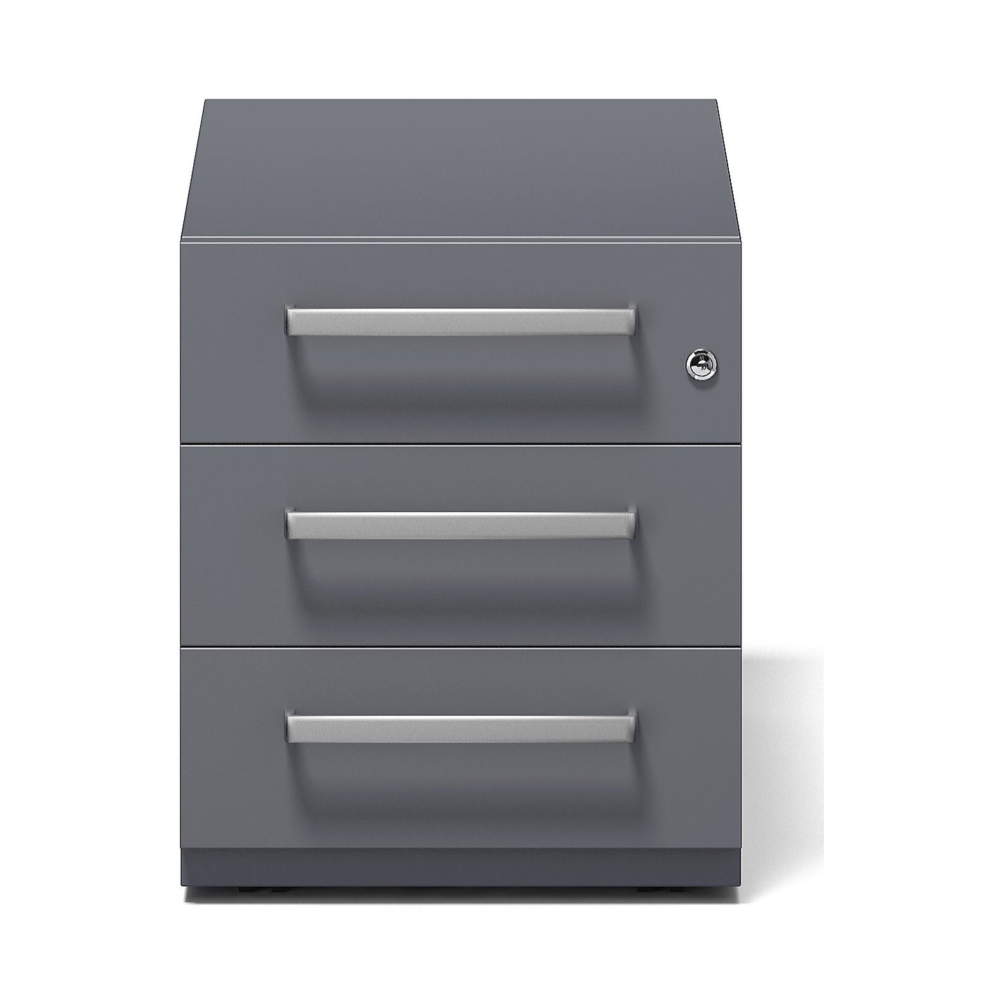 Note™ mobile drawer unit, with 3 universal drawers, HxWxD 495 x 420 x 775 mm, with grip, charcoal.