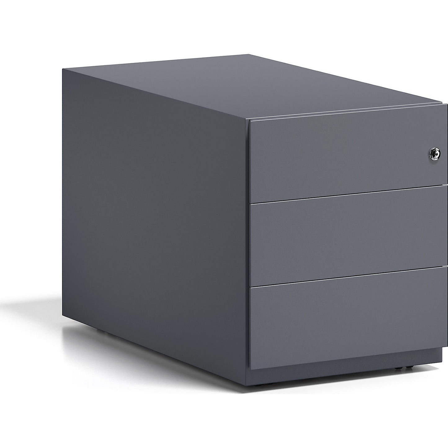 Note™ mobile drawer unit, with 3 universal drawers, HxWxD 495 x 420 x 775 mm, with grip rail, charcoal.