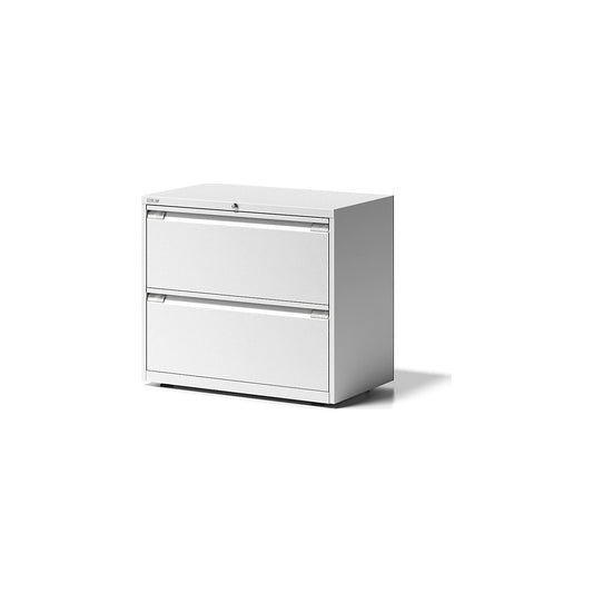 ESSENTIALS suspension filing cabinet, 2 rails, 2 drawers, traffic white.