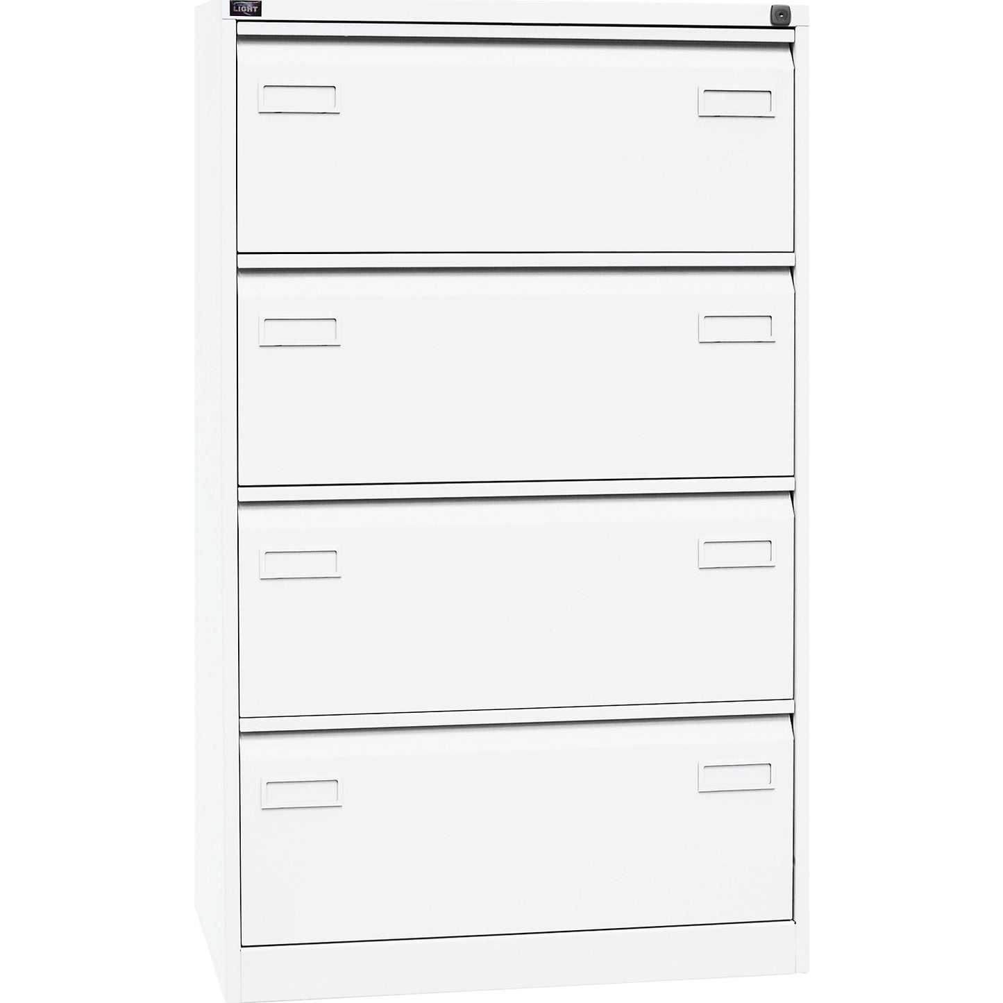 LIGHT suspension file cabinet, 2-track, 4 A4 drawers, traffic white.