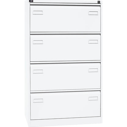 LIGHT suspension file cabinet, 2-track, 4 A4 drawers, traffic white.