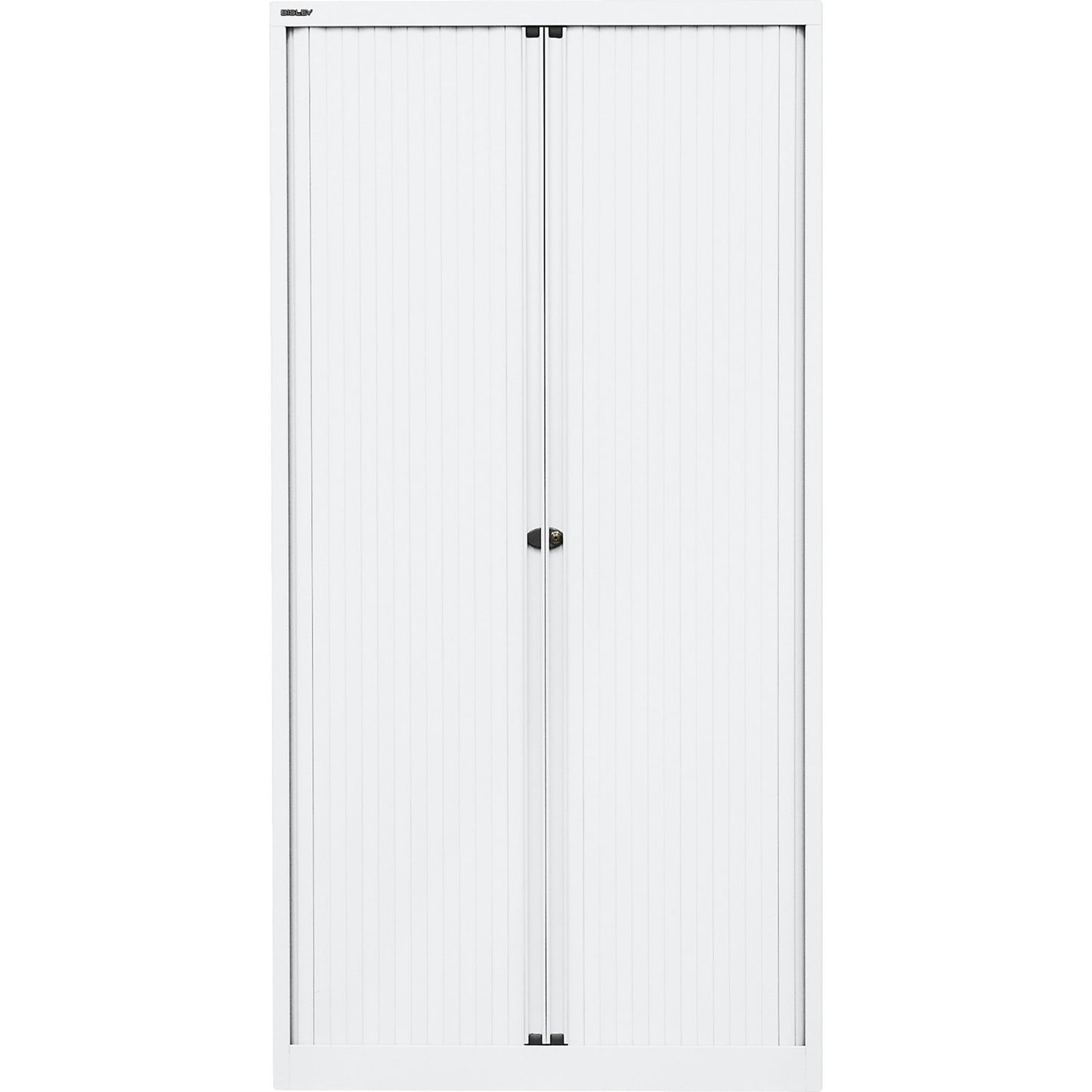 EURO roller shutter cupboard, width 1000 mm, 4 shelves, traffic white.
