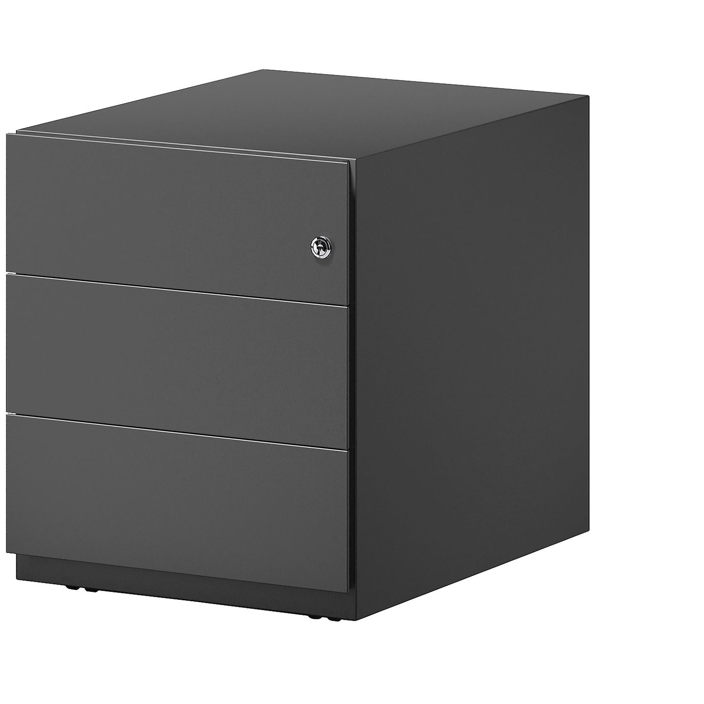 Note™ mobile drawer unit, with 3 universal drawers, HxWxD 495 x 420 x 565 mm, with grip rail, black.
