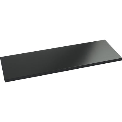 Shelf with lateral filing rail, for width 1200 mm, black.