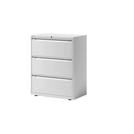ESSENTIALS suspension filing cabinet, 2 rails, 3 drawers, traffic white.