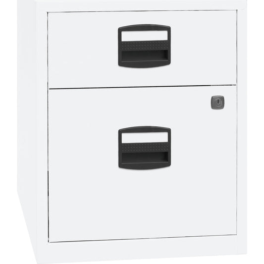PFA mobile pedestal, 1 drawer, 1 suspension file drawer, traffic white.