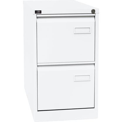 LIGHT suspension file cabinet, 1-track, 2 A4 drawers, traffic white.
