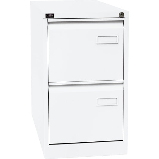 LIGHT suspension file cabinet, 1-track, 2 A4 drawers, traffic white.