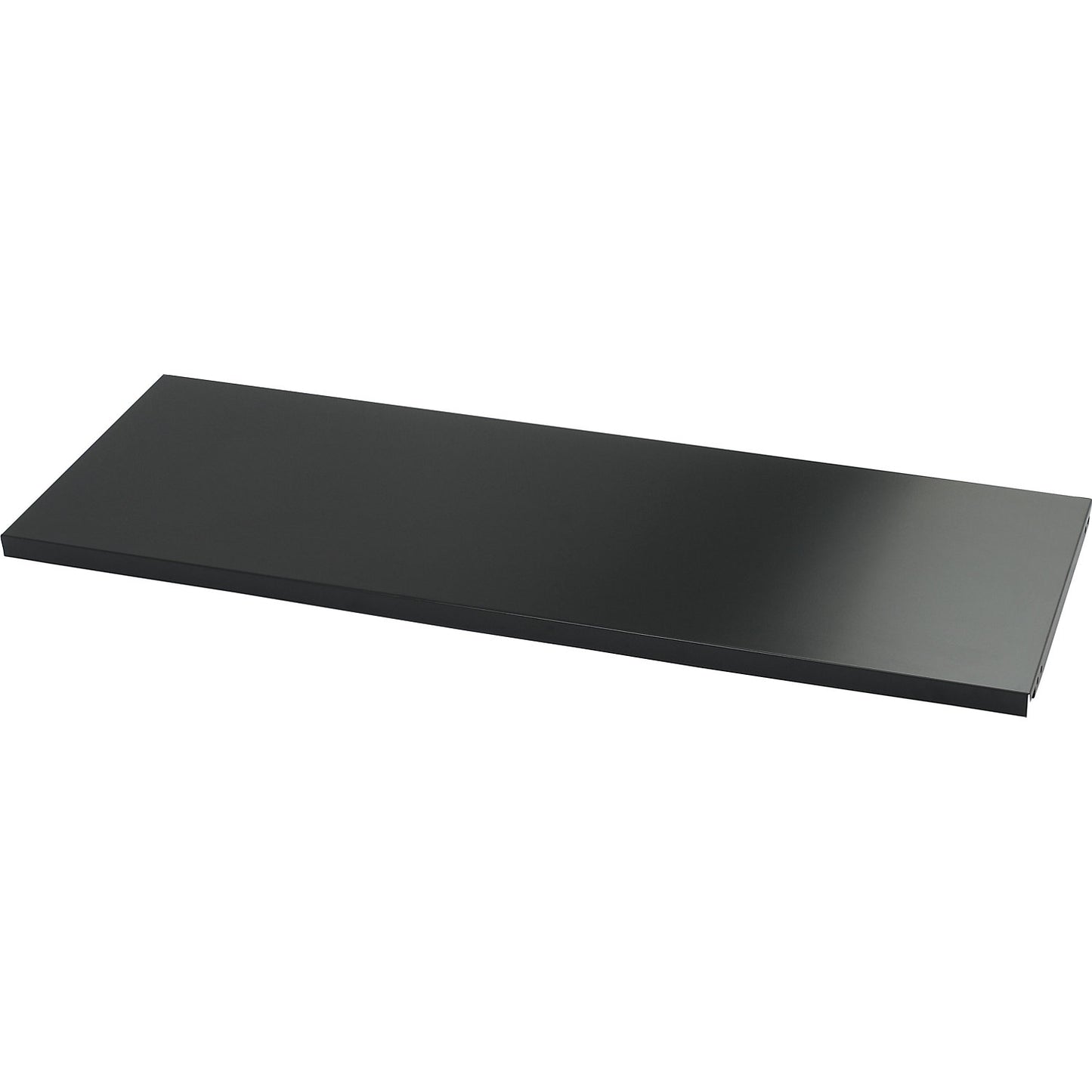 Shelf with lateral filing rail, for width 1200 mm, black.