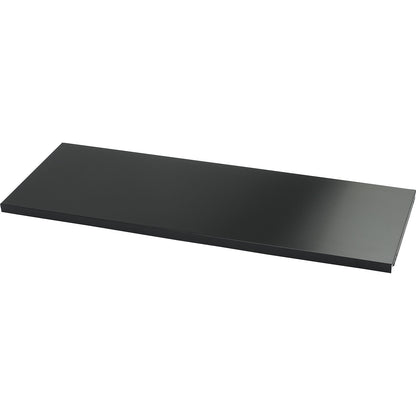 Shelf with lateral filing rail, for width 1200 mm, black.