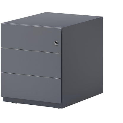 Note™ mobile drawer unit, with 3 universal drawers, HxWxD 495 x 420 x 565 mm, with grip rail, charcoal.