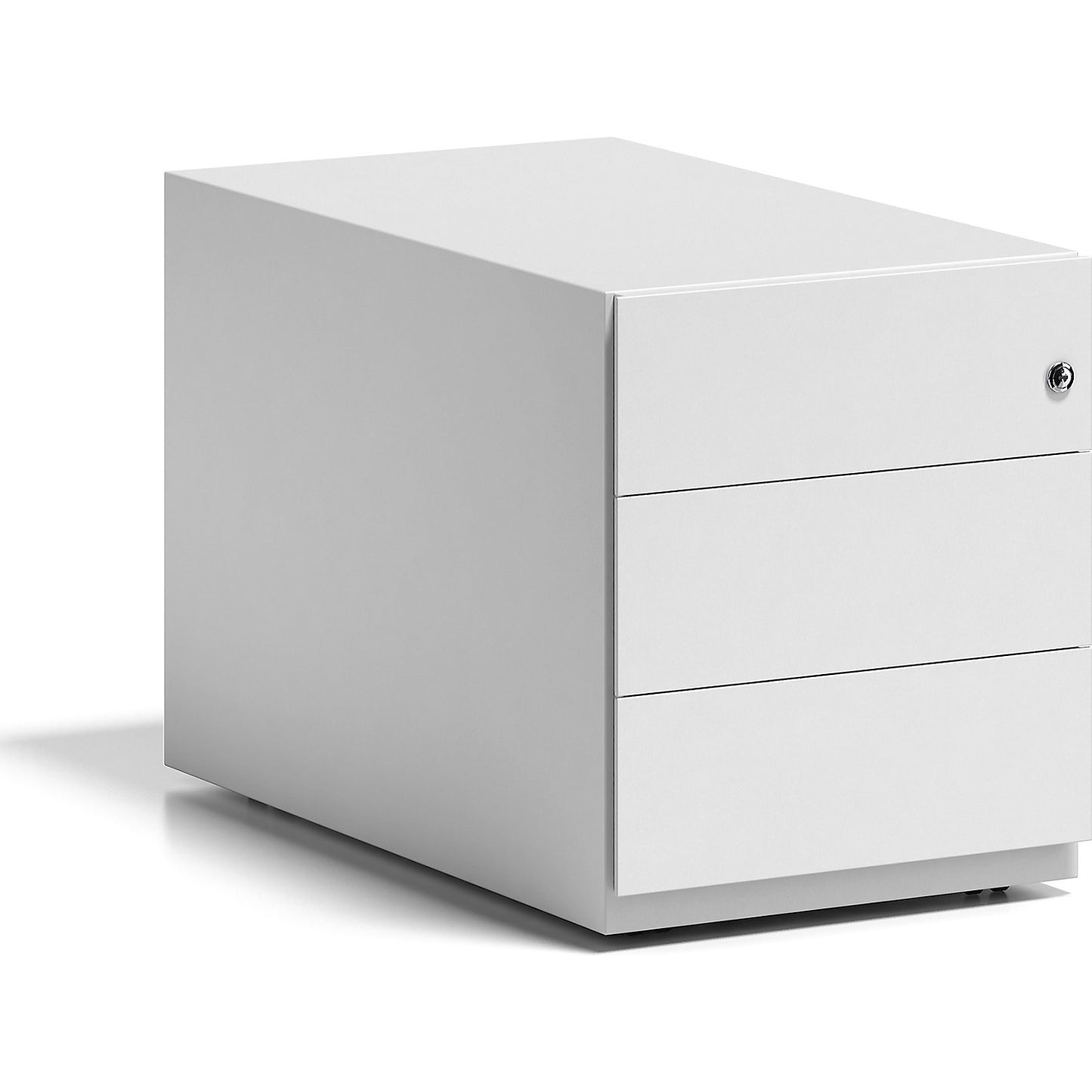 Note™ mobile drawer unit, with 3 universal drawers, HxWxD 495 x 420 x 775 mm, with grip rail, traffic white.