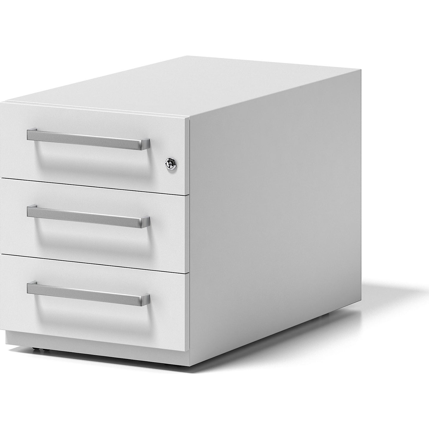 Note™ mobile drawer unit, with 3 universal drawers, HxWxD 495 x 420 x 775 mm, with grip, traffic white.