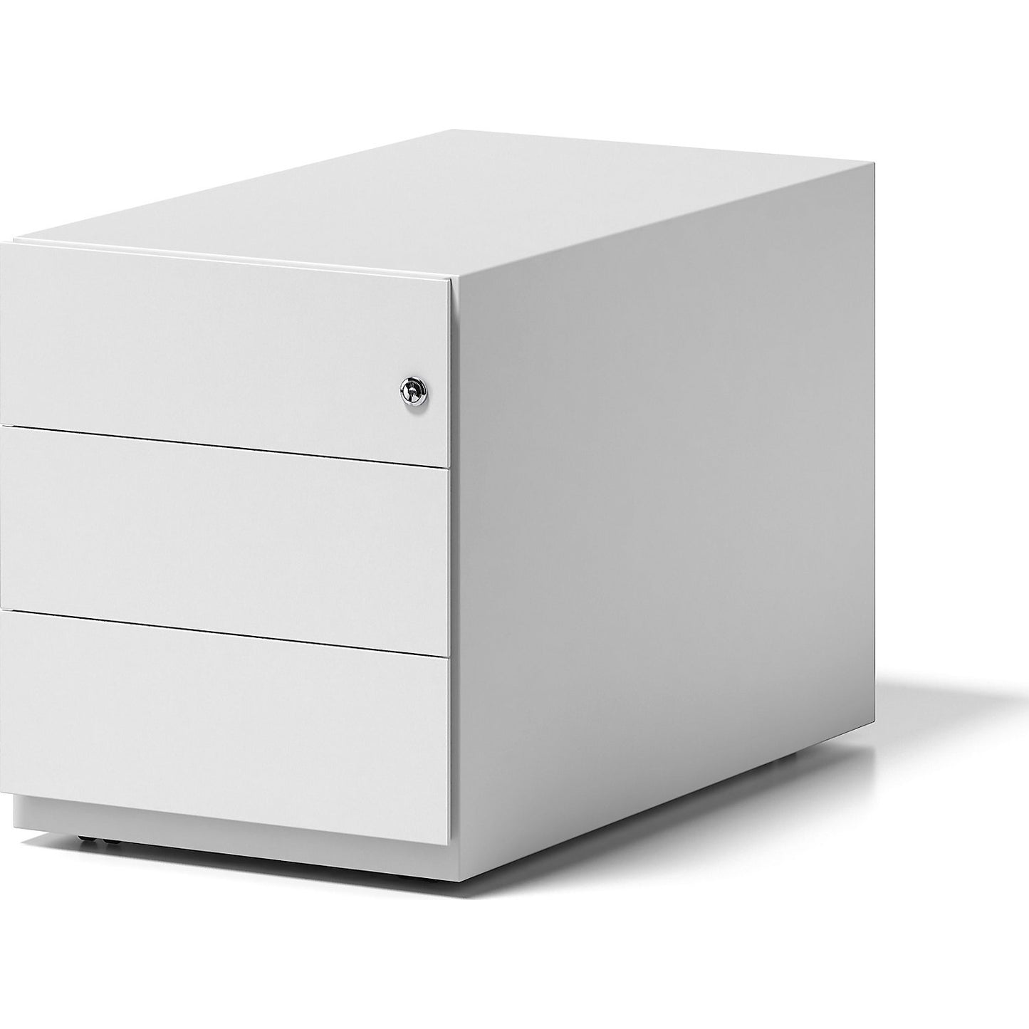 Note™ mobile drawer unit, with 3 universal drawers, HxWxD 495 x 420 x 775 mm, with grip rail, traffic white.