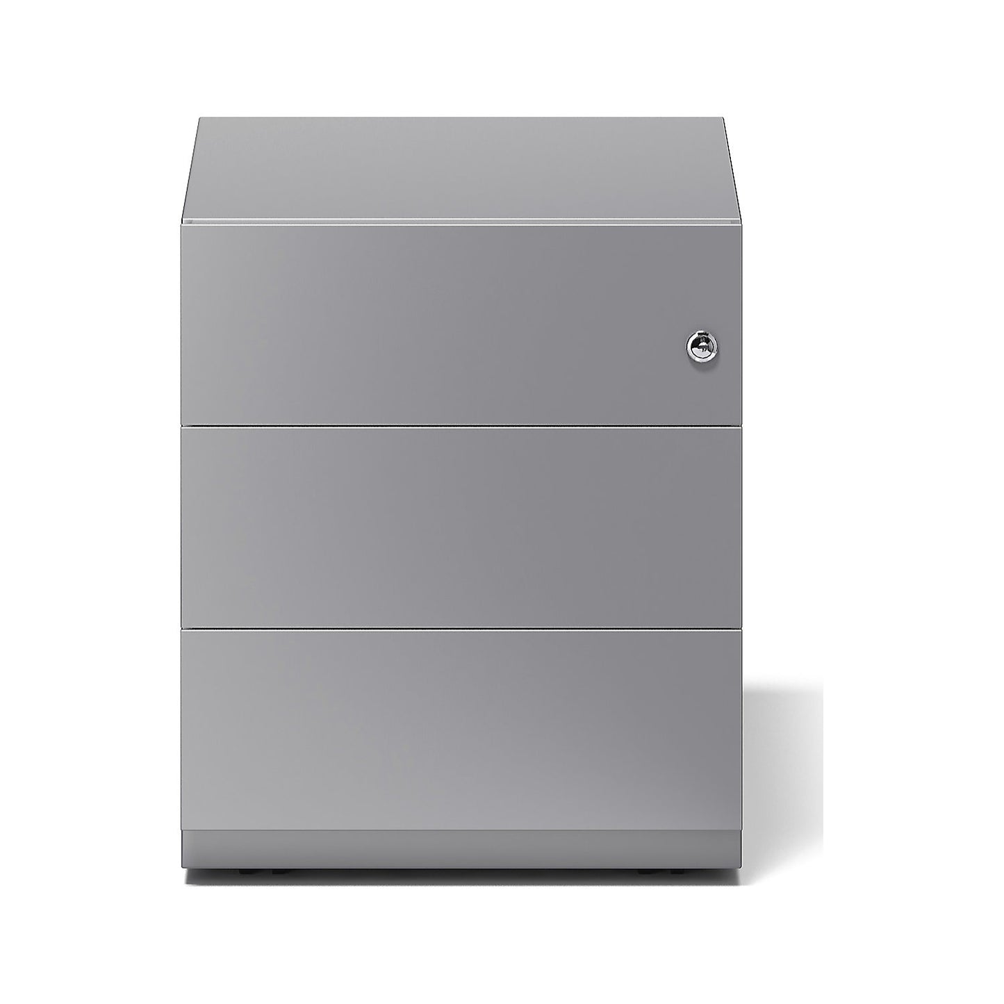 Note™ mobile drawer unit, with 3 universal drawers, HxWxD 495 x 420 x 565 mm, with grip rail, silver.