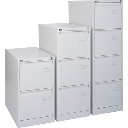LIGHT suspension file cabinet, 1-track, 2 A4 drawers, traffic white.