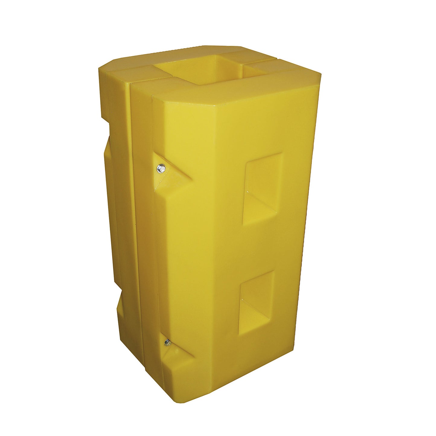Column and post guard, made of polyethylene, yellow, LxWxH 515 x 450 x 945 mm, internal dimension 215 x 235 mm.