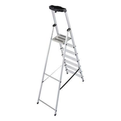 Step ladder, with safety platform and non-slip strips, 7 steps.