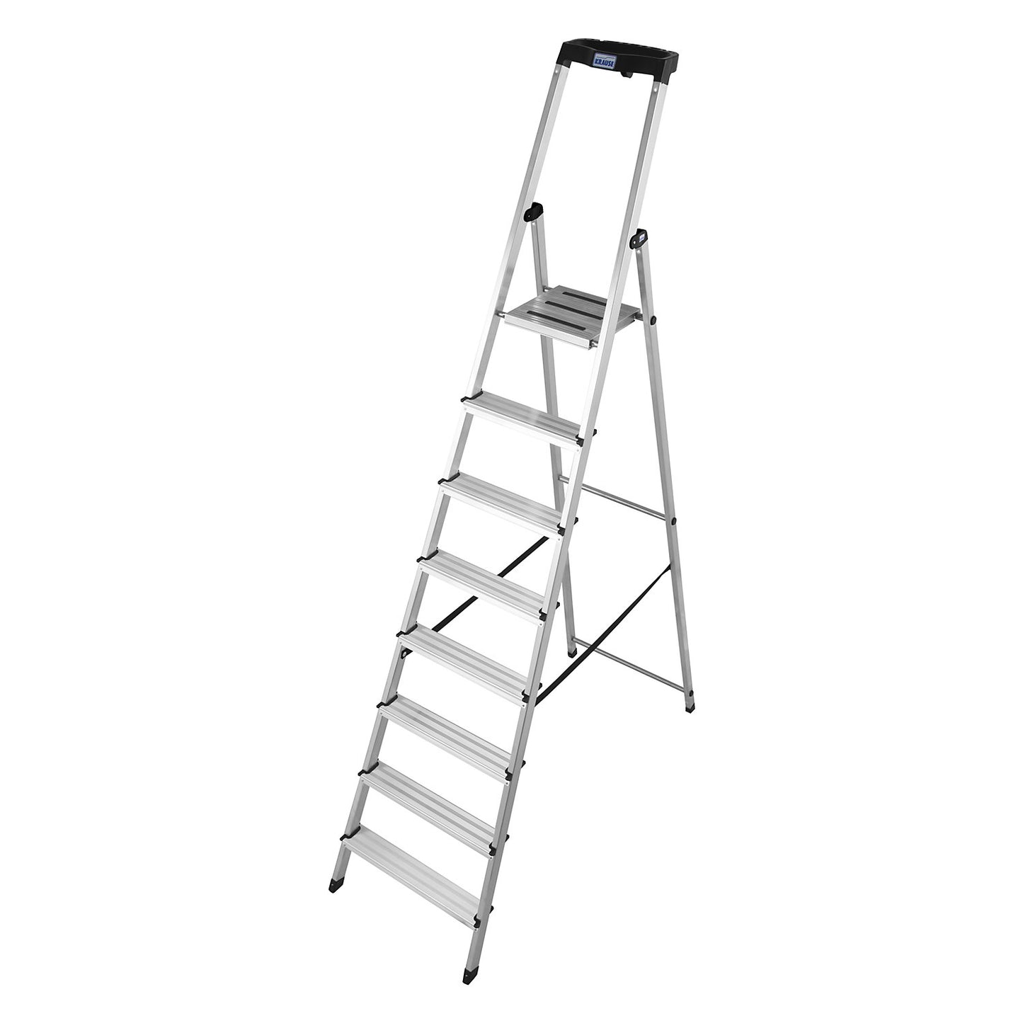 Step ladder, with safety platform and non-slip strips, 8 steps.