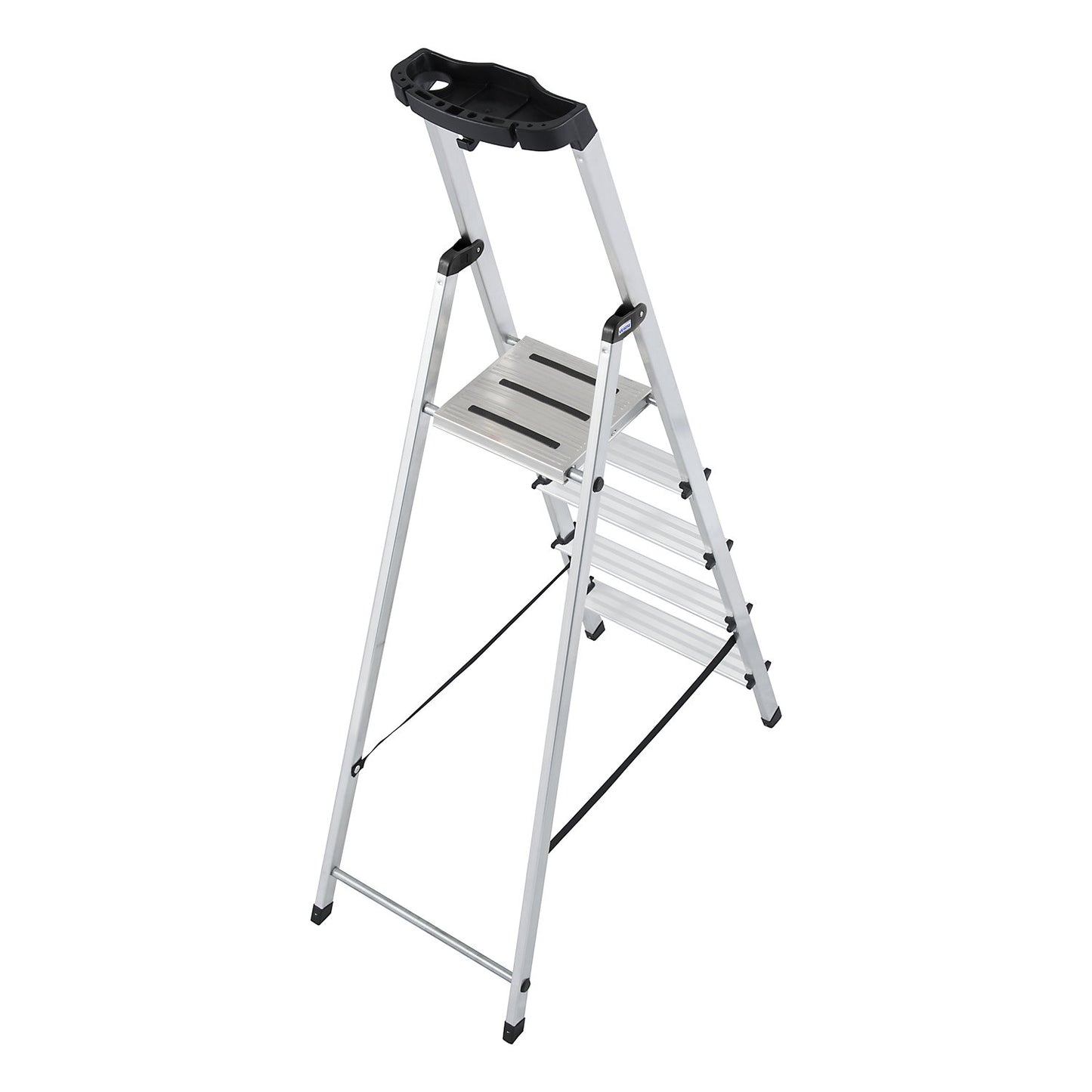 Step ladder, with safety platform and non-slip strips, 5 steps.