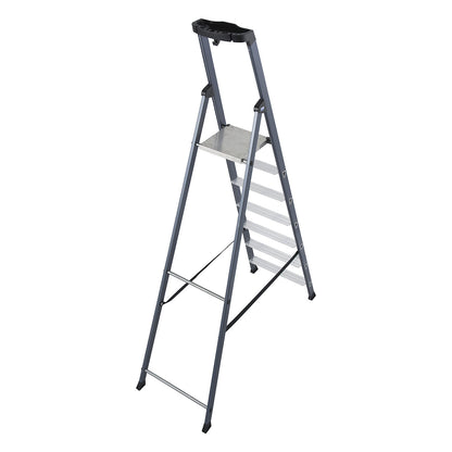 Aluminium step ladder, anodised, 7 steps.