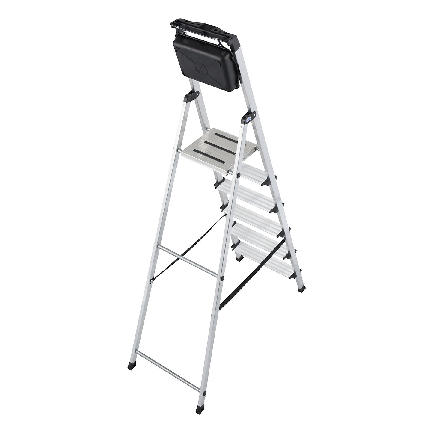Aluminium step ladder, with a MultiGrip system, 6 steps.