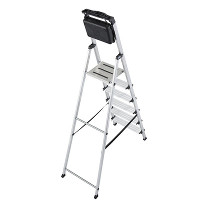 Aluminium step ladder, with a MultiGrip system, 6 steps.
