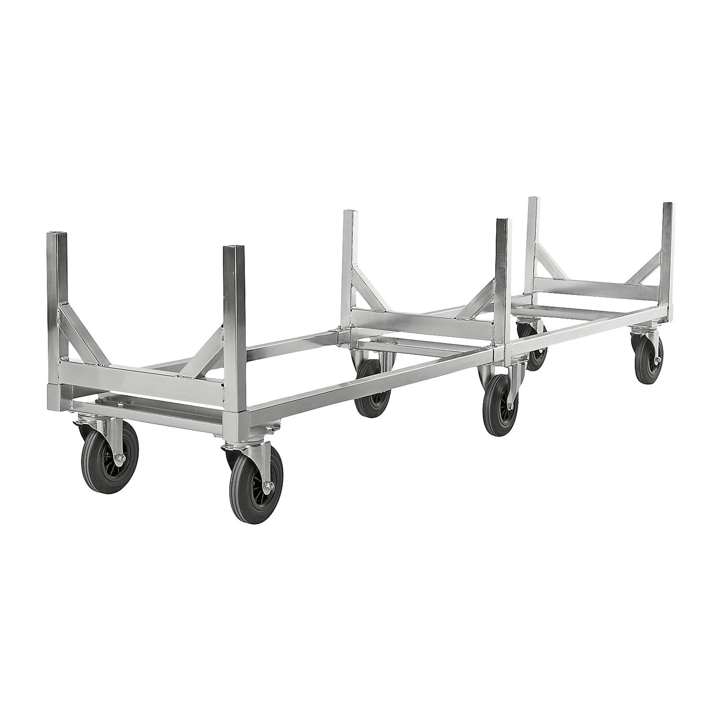 Professional long goods truck, max. load 800 kg, with drawbar, electrolytically zinc plated.
