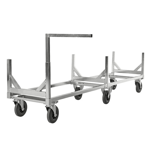 Professional long goods truck, max. load 800 kg, with drawbar, electrolytically zinc plated.