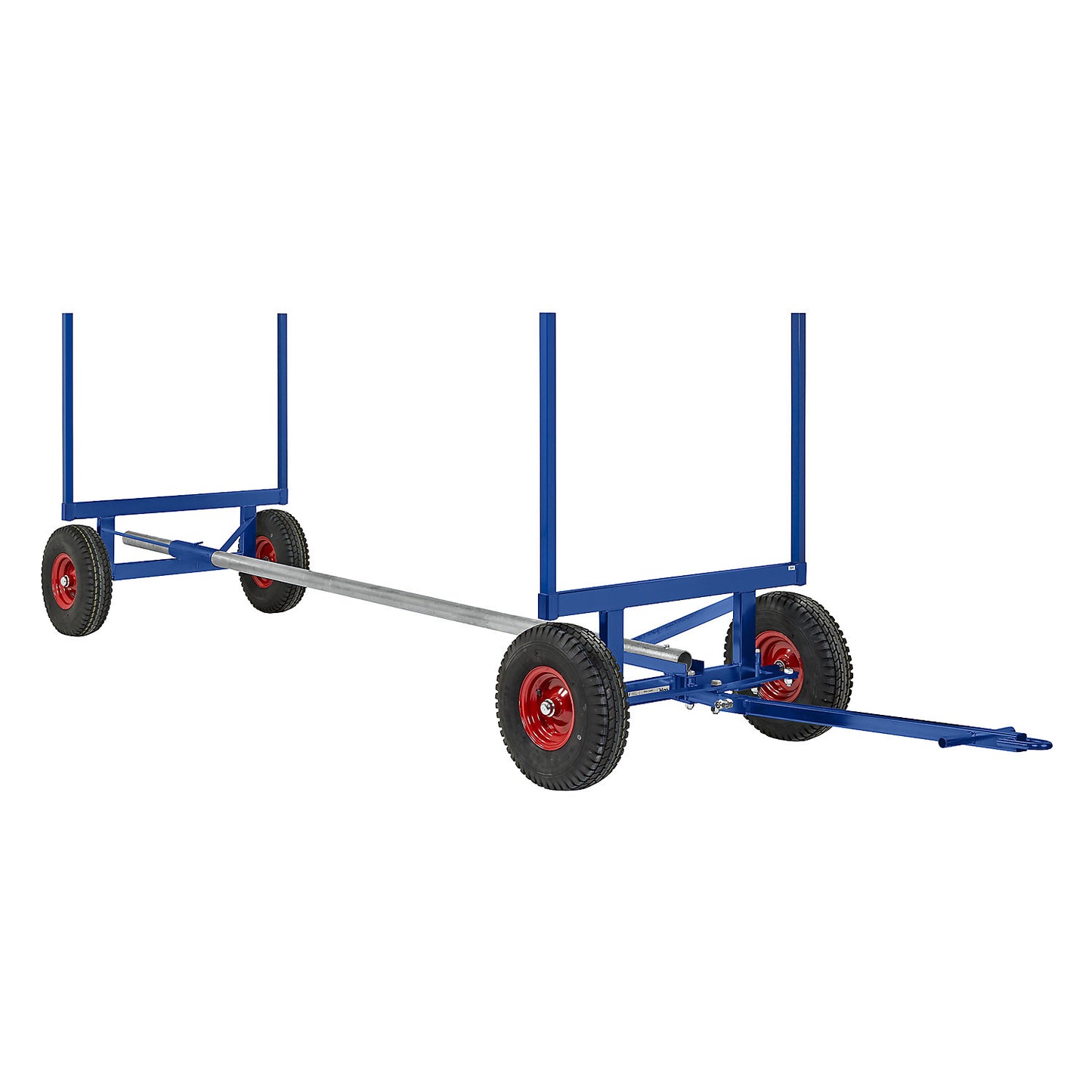 Professional long goods truck, max. load 3.5 t, length 6 m, blue.