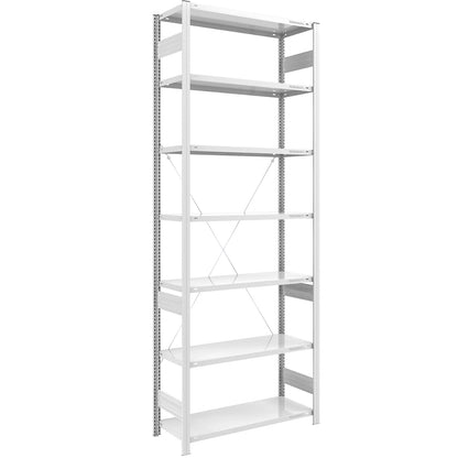 Boltless shelving unit, light duty, single-sided, HxWxD 3000 x 1000 x 500 mm, grey, standard shelf unit.