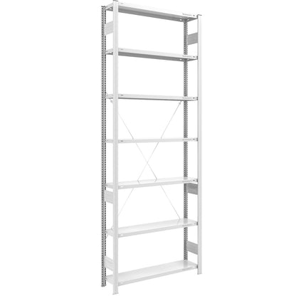 Boltless shelving unit, light duty, single-sided, HxWxD 3000 x 1000 x 300 mm, grey, standard shelf unit.