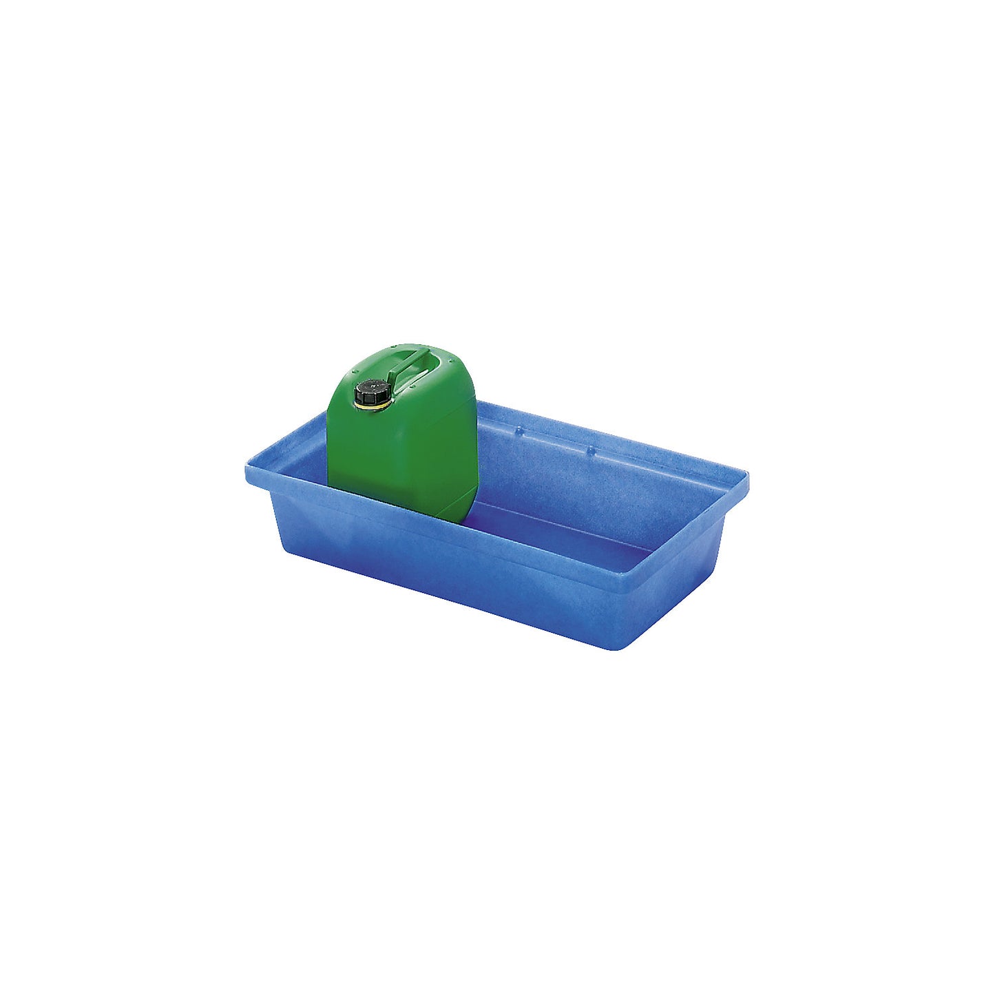 PE small container and pallet tray, LxWxH 800 x 400 x 170 mm, sump capacity 30 l, without grate.