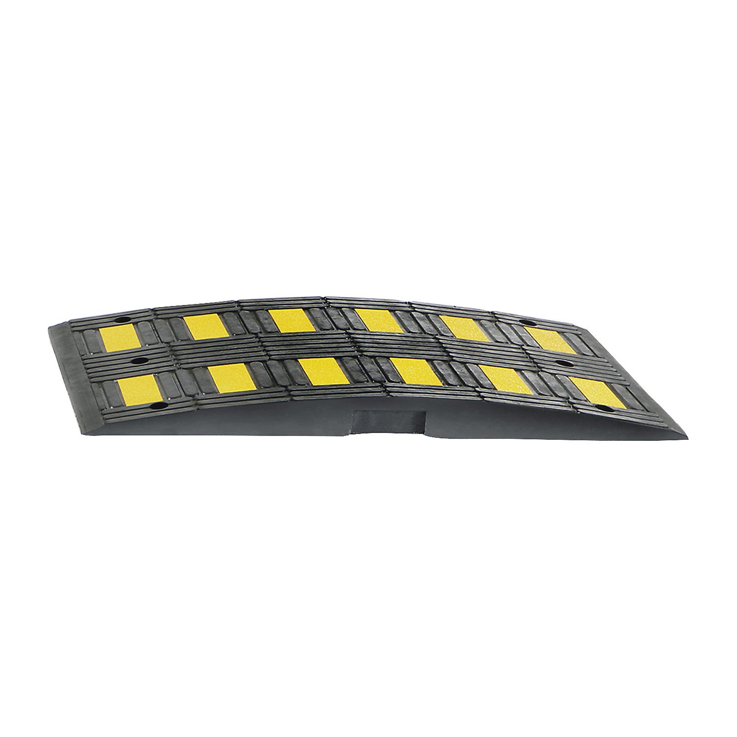 Speed ramp, recycled rubber, yellow / black, for speed limit 20 km/h.