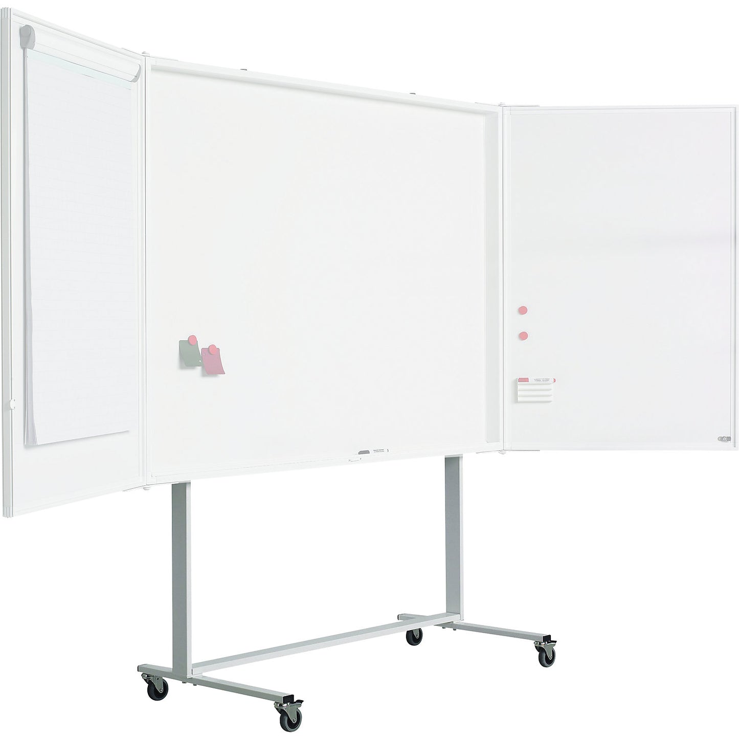 Mobile base for presentation cabinet, HxD 1950 x 680 mm, white.