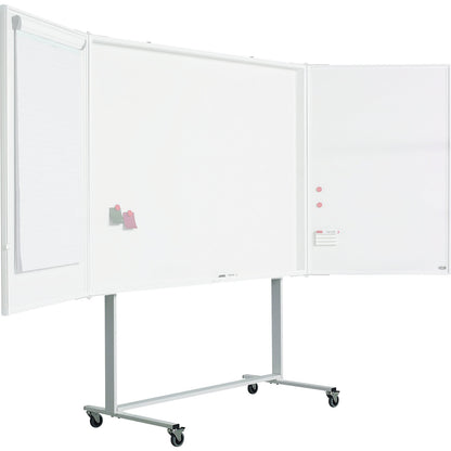 Mobile base for presentation cabinet, HxD 1950 x 680 mm, white.