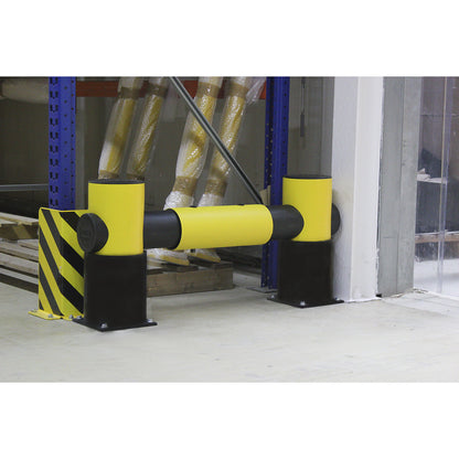 Pallet racking end protection, made of flexible plastic, 1 rail, 1137 mm.
