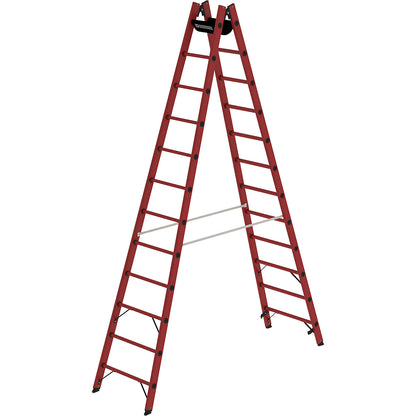 Solid plastic ladder, made entirely of GRP, 2 x 12 rungs.