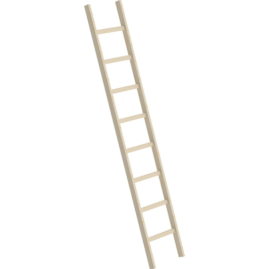 Wooden lean to ladder, with rungs, 8 rungs.