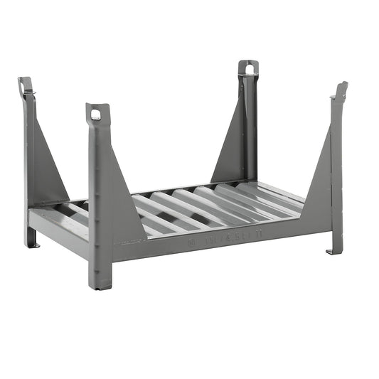 Long goods frame with 4 corner posts, LxW 1200 x 800 mm, grey RAL 7005.