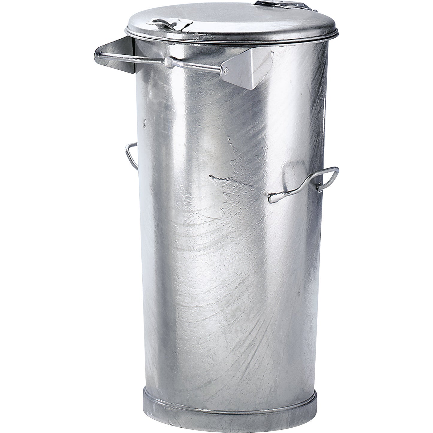 General waste bin, steel, capacity 110 l, HxØ 930 x 435 mm, hot dip galvanised.