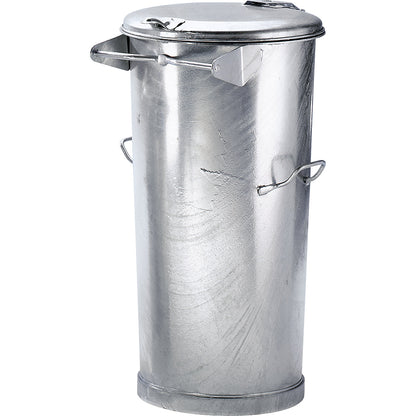General waste bin, steel, capacity 110 l, HxØ 930 x 435 mm, hot dip galvanised.